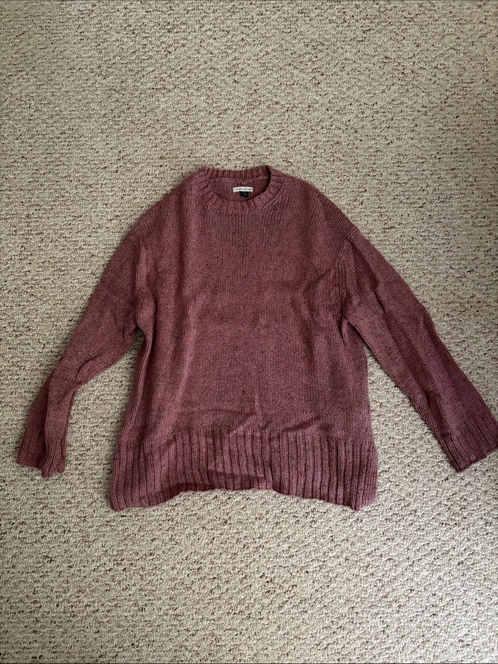 American Eagle Outfitters Mauve Speckled Knit Sweater